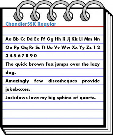 ChandlerSSK Regular Font