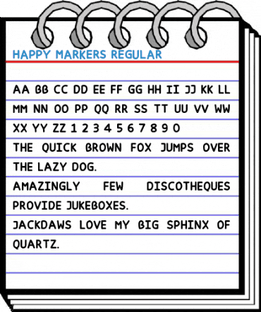 Happy markers Regular Font