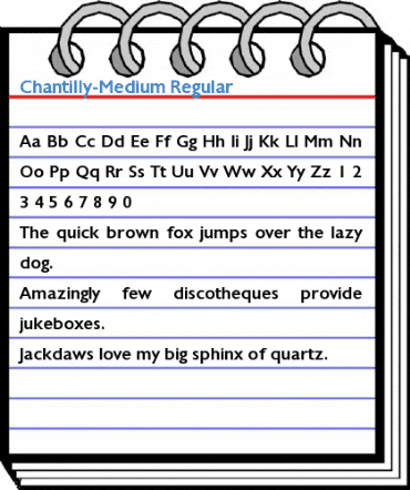 Chantilly-Medium Regular Font