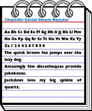 Chantilly-Serial-Heavy Regular Font