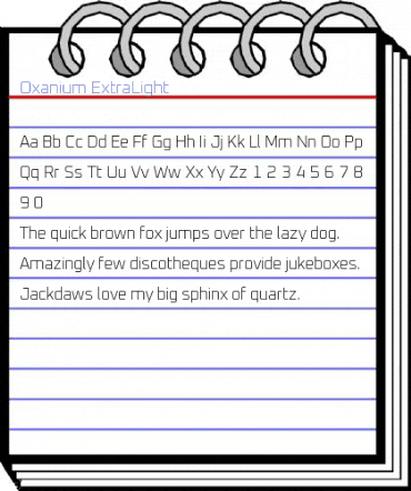 Oxanium ExtraLight Font