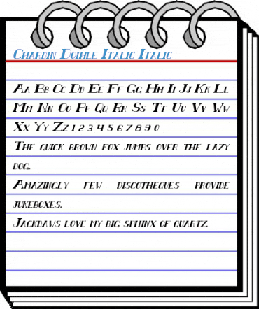 Chardin Doihle Italic Font