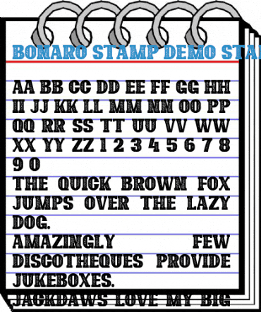 Bonaro Stamp Demo Stamp Font