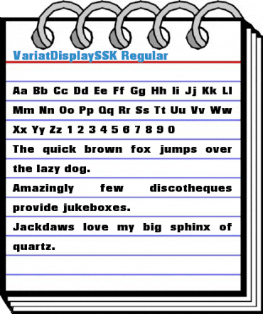 VariatDisplaySSK Font