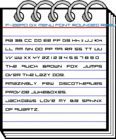 F-Zero GX Menu Font Rounded Regular Font