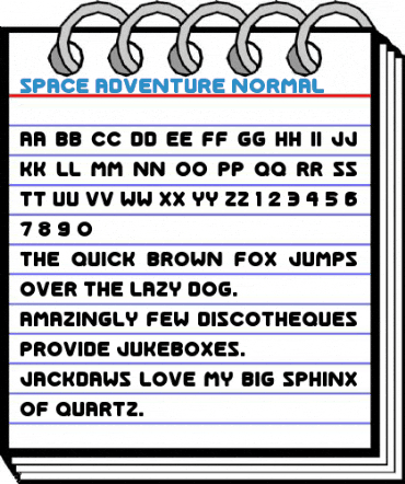 Space Adventure Normal Font