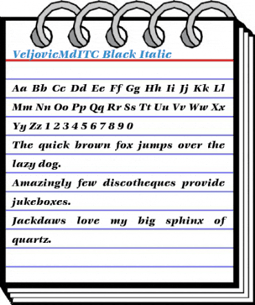 VeljovicMdITC Font