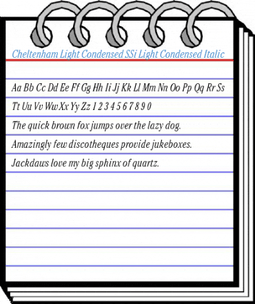 Cheltenham Light Condensed SSi Font