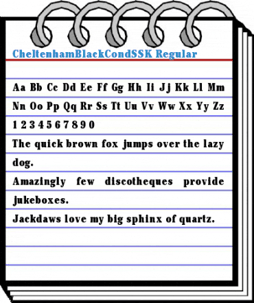 CheltenhamBlackCondSSK Regular Font