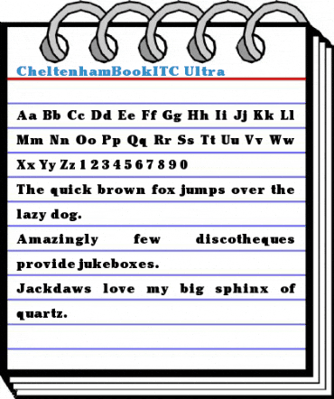 CheltenhamBookITC Ultra Font
