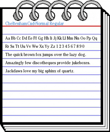 CheltenhamCnd-Normal Regular Font