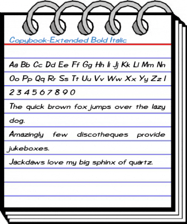 Copybook-Extended Font