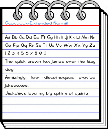Copybook-Extended Font