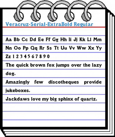 Veracruz-Serial-ExtraBold Regular Font