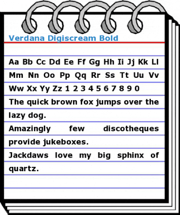 Verdana Digiscream Bold Font