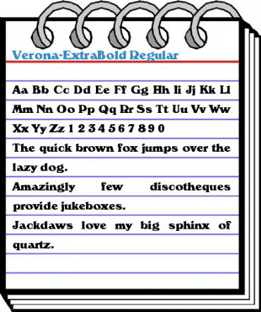 Verona-ExtraBold Regular Font