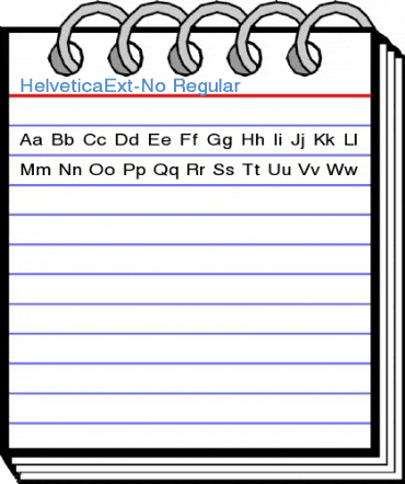 HelveticaExt-No Regular Font