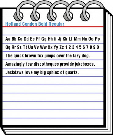 Holland Conden Bold Font