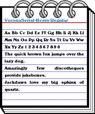 VeronaSerial-Heavy Regular Font