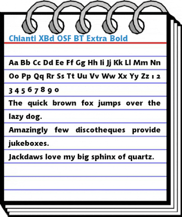 Chianti XBd OSF BT Font