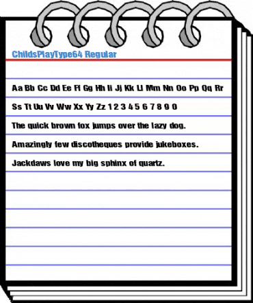 ChildsPlayType64 Regular Font