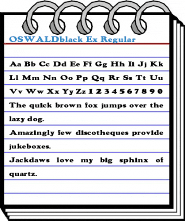 OSWALDblack Ex Font