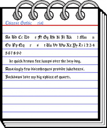 Chinese Gothic Trial Font