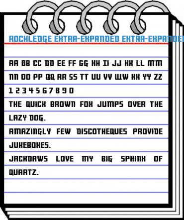 Rockledge Extra-Expanded Font
