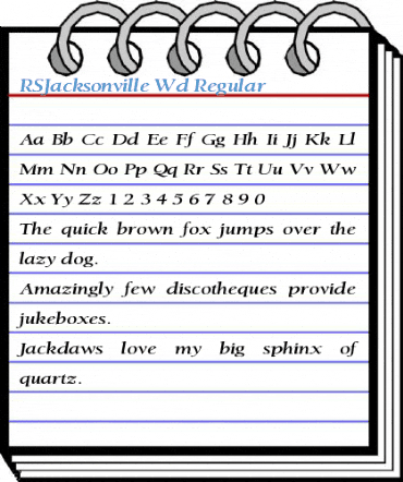 RSJacksonville Wd Font