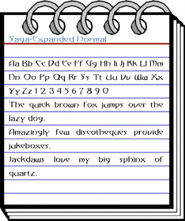Saga-Expanded Normal Font