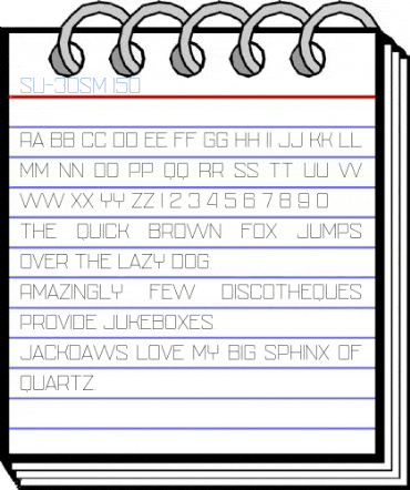 SU-30SM 150 Font