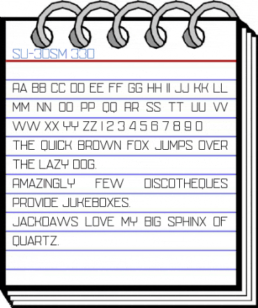 SU-30SM 330 Font