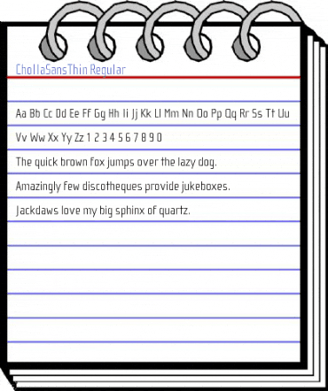 ChollaSansThin Regular Font