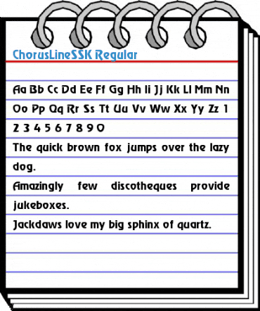 ChorusLineSSK Font