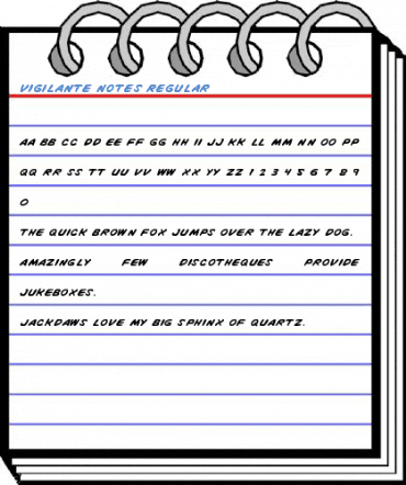 Vigilante Notes Font