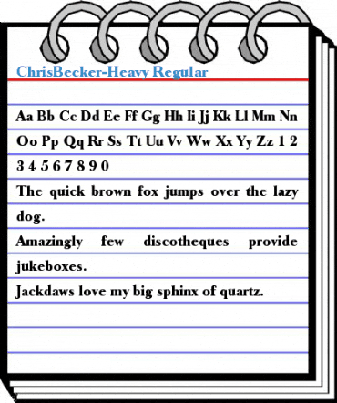 ChrisBecker-Heavy Regular Font