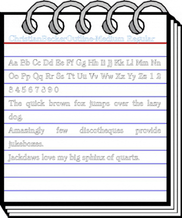 ChristianBeckerOutline-Medium Regular Font