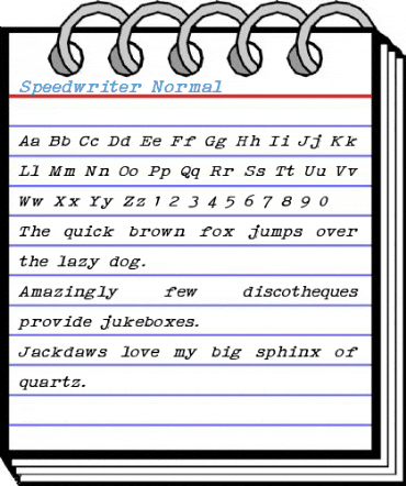 Speedwriter Normal Font