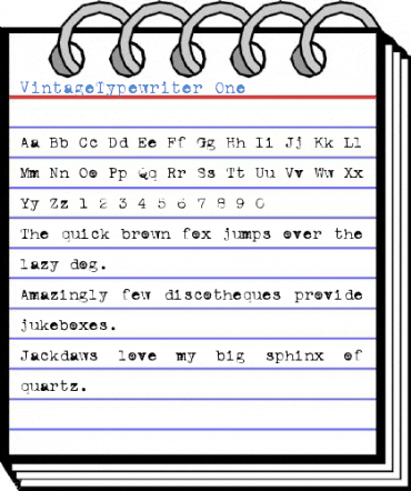 VintageTypewriter One Font