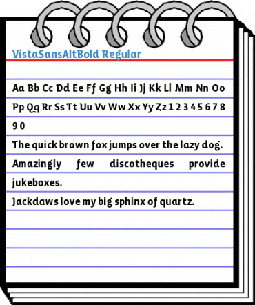 VistaSansAltBold Regular Font