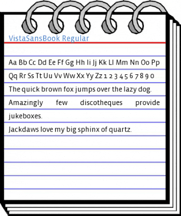 VistaSansBook Font