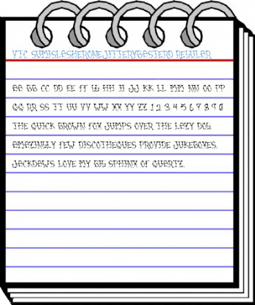 VTC SumiSlasherOneJitteryBasterd Regular Font