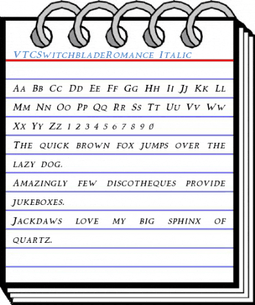 VTCSwitchbladeRomance Font