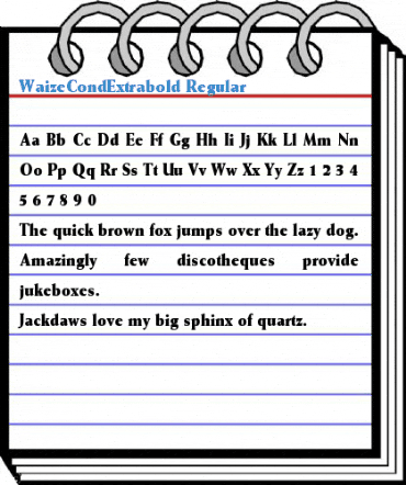 WaizeCondExtrabold Font