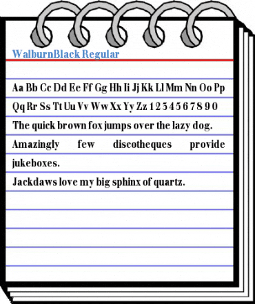 WalburnBlack Regular Font