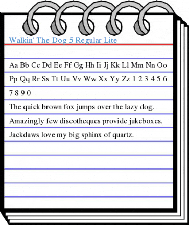 Walkin' The Dog 5 Font