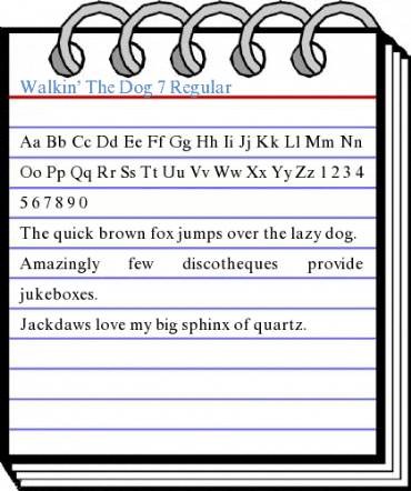 Walkin' The Dog 7 Regular Font