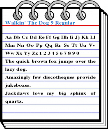 Walkin' The Dog 9 Regular Font