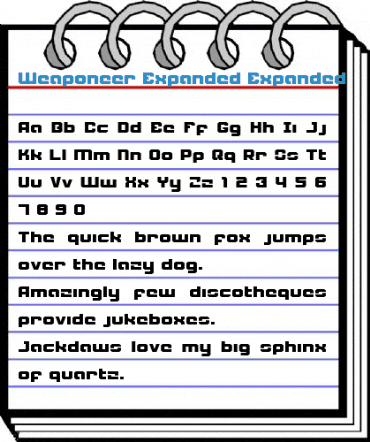 Weaponeer Expanded Expanded Font