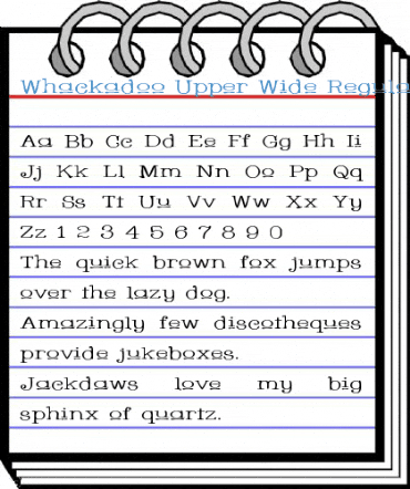 Whackadoo Upper Wide Font